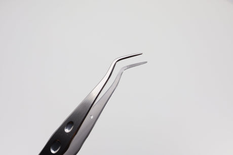 Tweezers with Stop-Pin (Cotton Pliers), Ergonomic 15 cm, Serrated Tip | Helmut Zepf No. 22.025.03