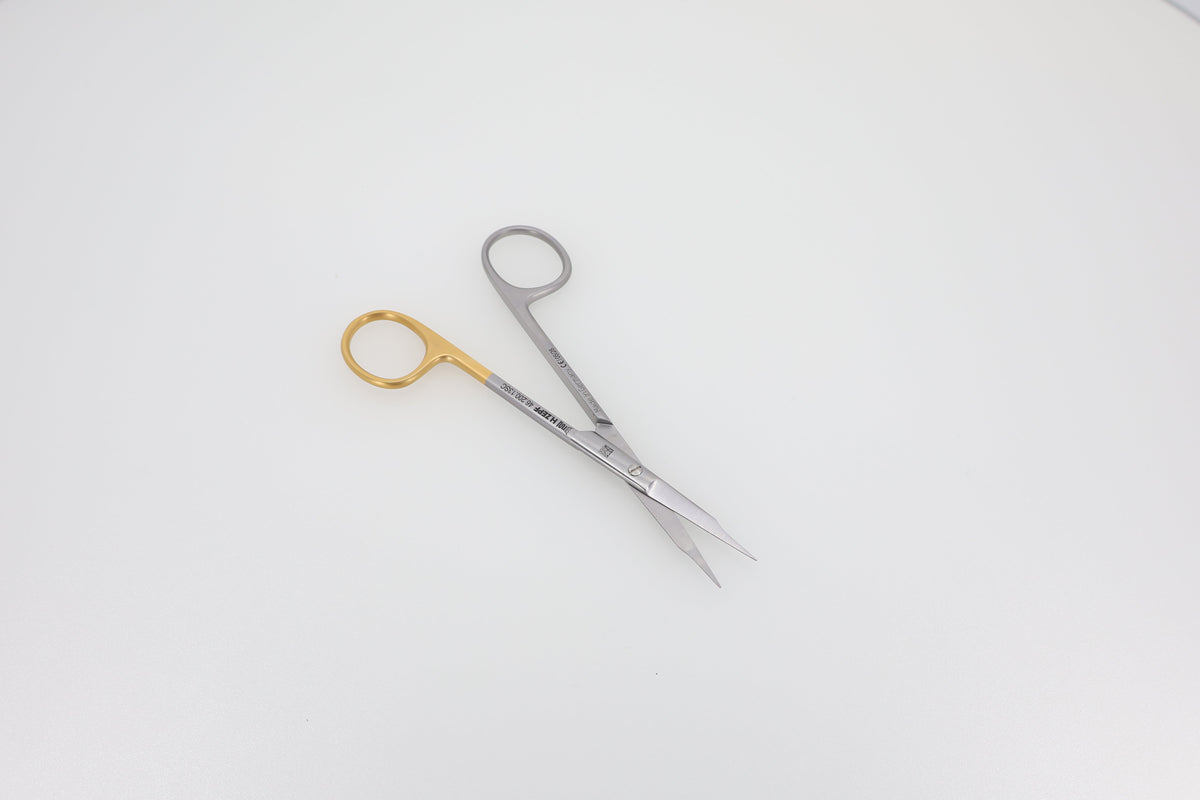 Goldman Fox Scissors, Straight - 13 cm, Supercut Micro Serrated Edge, Surgical Tissue, Dental Gum Scissors | Helmut Zepf No. 46.200.13SC