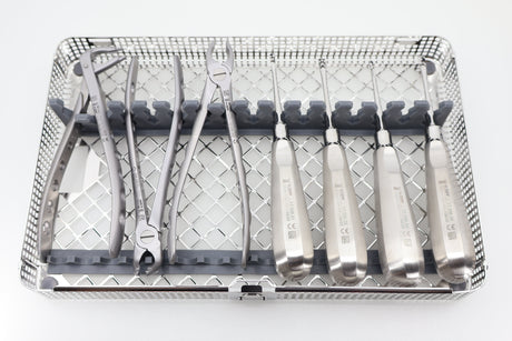 Dr. Rasner's Basic Surgical Extraction Kit - top view of Xcision-Line extraction forceps