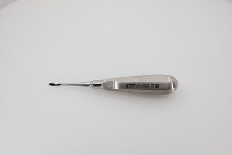 Root Elevator for Axial Luxation 3 mm, Straight, #1 Standard Handle with Thumb Rest | Helmut Zepf No. 17.006.01