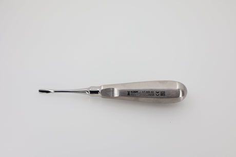 Root Elevator for Axial Luxation 5 mm, Straight, #2 Standard Handle with Thumb Rest | Helmut Zepf No. 17.006.02