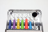 ZEPF Washtray 1/2 instrument retainer with color-coded bIONIK instruments - close-up