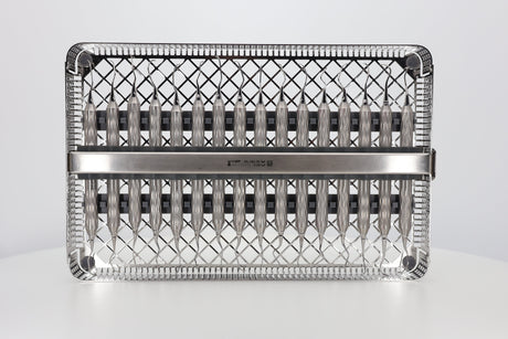 ZEPF Washtray 1/1 for 16 instruments, fully loaded - front view