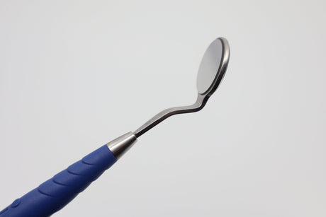 MEGAduo dental mirror head 24.072.22 close-up showing front surface reflection
