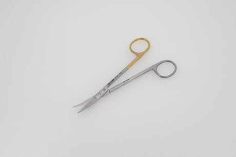 Joseph scissors curved 14 cm Supercut micro serrated No. 46.081.16SC, gold ring handles