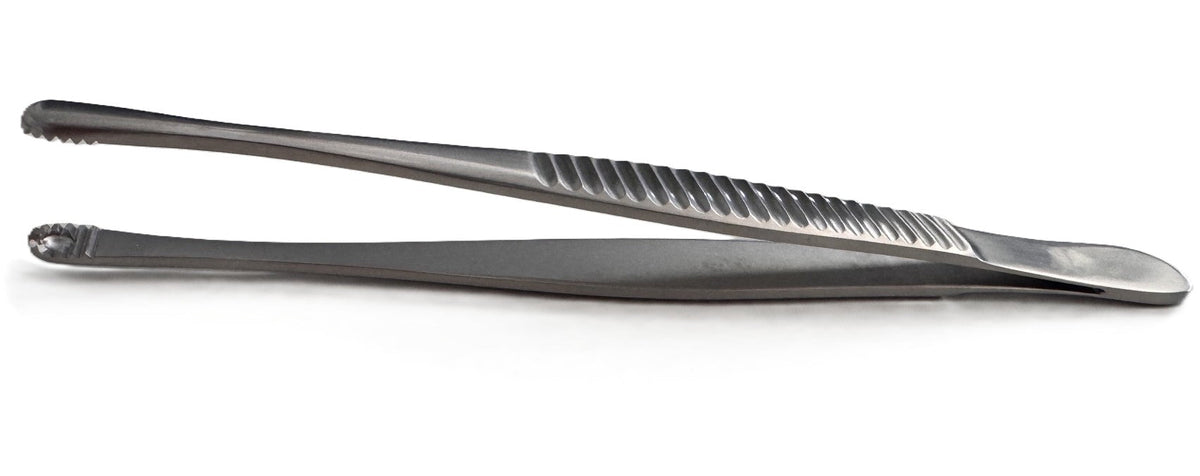 Russian tissue forceps 15 cm by Helmut Zepf, No. 22.610.15 – round serrated cup jaws, made in Germany