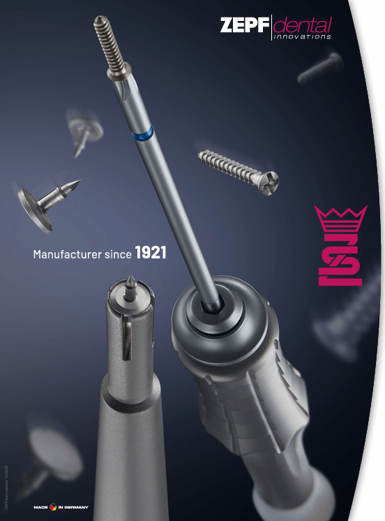 Helmut Zepf Brochure - ZEPF Dental Innovations, manufacturer since 1921, featuring dental instruments and screws