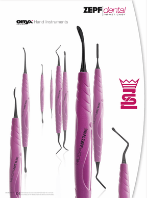 Helmut Zepf Brochure - ONYX Hand Instruments pink dental tools by Zepf Dental for professional oral care