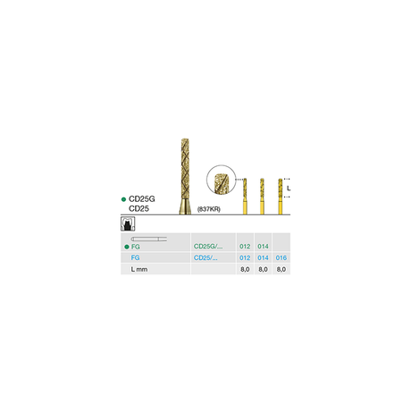 Busch CD 25 016 FG COOL-DIAMANT - (Pack of 6) Bur Made in Germany