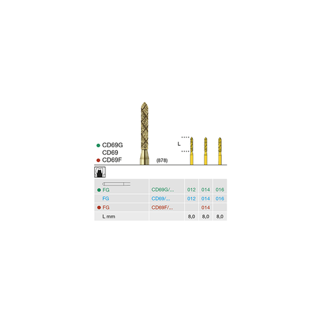Busch CD 69 014 FG COOL-DIAMANT - (Pack of 6) Bur Made in Germany