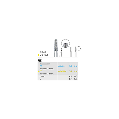 Busch CI846 012 FG DIAMOND - (Pack of 6) Bur Made in Germany