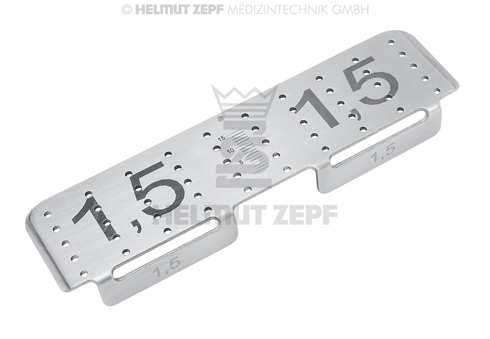 CMF Screw Rack 1.5 / 1.5 mm - Stainless Steel Insert for Screw Boxes | Helmut Zepf No. 85.540.54