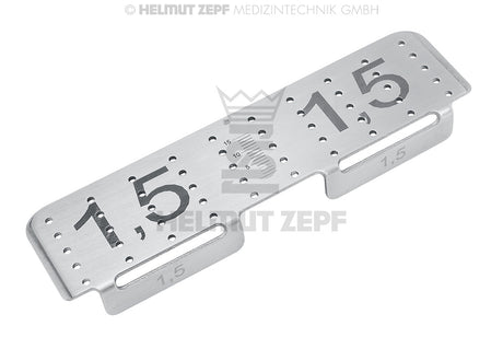 CMF Screw Rack 1.5 / 1.5 mm - Stainless Steel Insert for Screw Boxes | Helmut Zepf No. 85.540.54