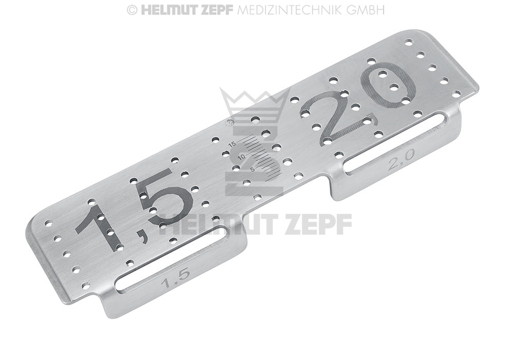 CMF Screw Rack 1.5 / 2.0 mm - Stainless Steel Insert for Screw Boxes | Helmut Zepf No. 85.540.55