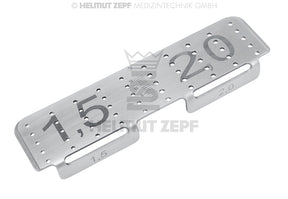 CMF Screw Rack 1.5 / 2.0 mm - Stainless Steel Insert for Screw Boxes | Helmut Zepf No. 85.540.55