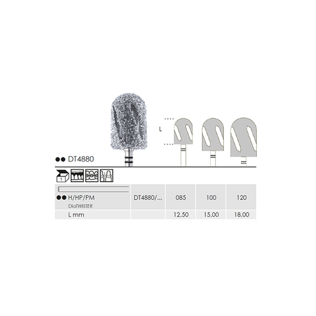 Busch DT4880 085 HP DIATWISTER MEGA-COA - (Pack of 1) Bur Made in Germany