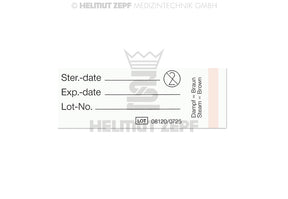 Identification Labels for Sterilization Containers - Paper Labels with Process Indicator, Pack of 100 | Helmut Zepf No. 85.312.20