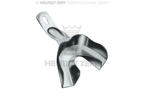 Impression Tray, Fig. 4, INF B (BU) - Stainless Steel, Unperforated | Helmut Zepf No. 28.636.04