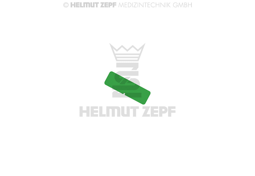 Labeling Tag for Aluminum Sterilization Box, Green, without Marking, Not a Medical Device | Helmut Zepf No. 85.312.03