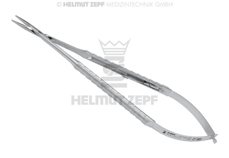 Micro Needle Holder, Straight - 17.5 cm, Tungsten Carbide Jaws, Slim Design with Lock, ZEPF-Line | Helmut Zepf No. 41.010.17F