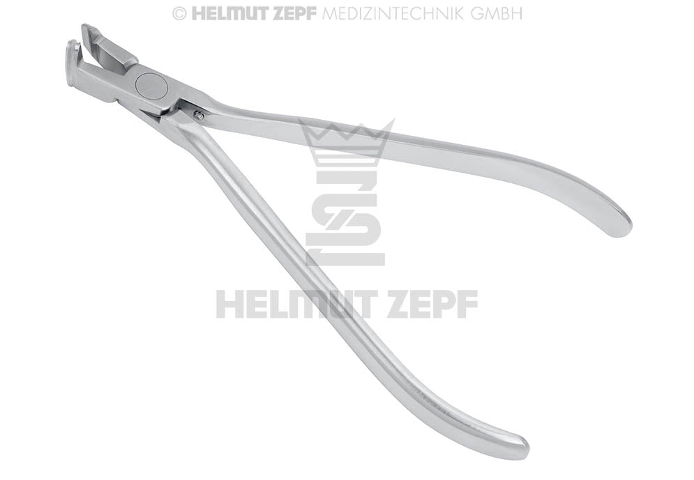 Orthodontic Distal End Cutter - Angled Carbide Jaws, Long Handles | Helmut Zepf No. 33.750.22