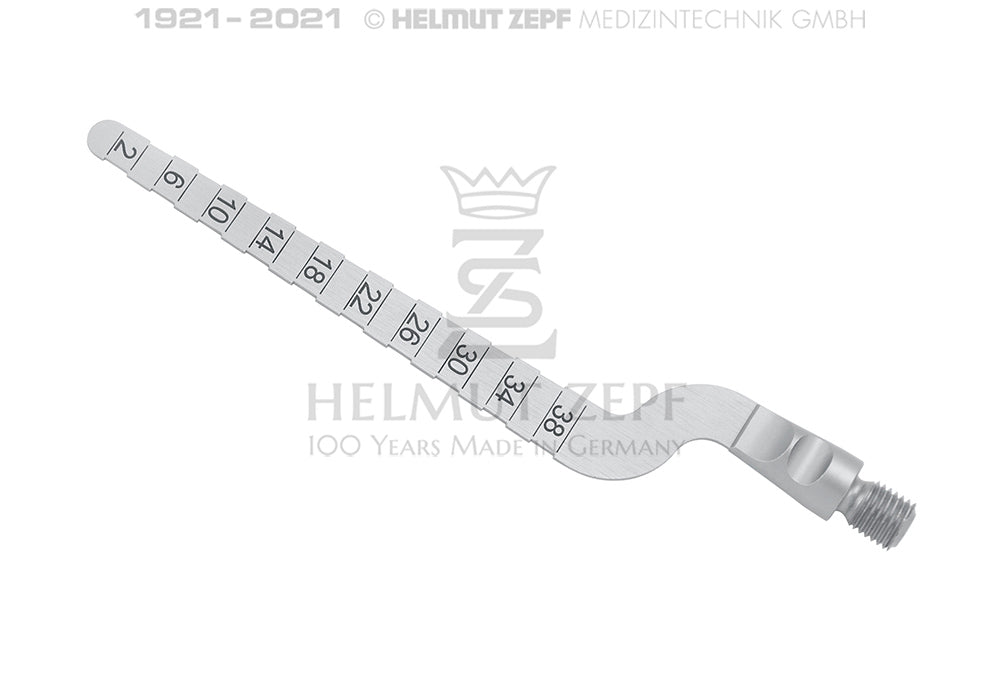 Periodontometer, Kahn Probe Insert for Measuring a Free Gingival Graft - Interchangeable, M4 x 0.5 mm | Helmut Zepf No. 24.455.00