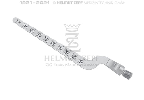 Periodontometer, Kahn Probe Insert for Measuring a Free Gingival Graft - Interchangeable, M4 x 0.5 mm | Helmut Zepf No. 24.455.00