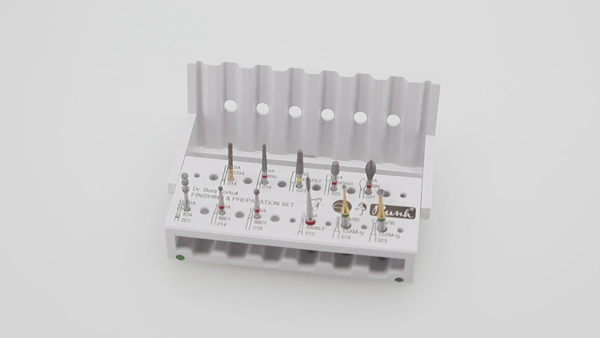 Dental Bur Finishing & Preparation Set by Dr. Bora Korkut Busch Mfg. No. 5431 – German-made dental rotary instrument – view 2