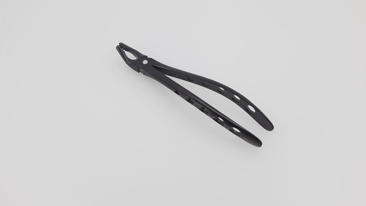 Extraction Forceps, English Pattern, #17 Modified - Roba-Edition By Dr. Manfred Beck, for Upper Right Molars, Xcision-Line®, Onyx Coating | Helmut Zepf No. 12.217.00ZTI