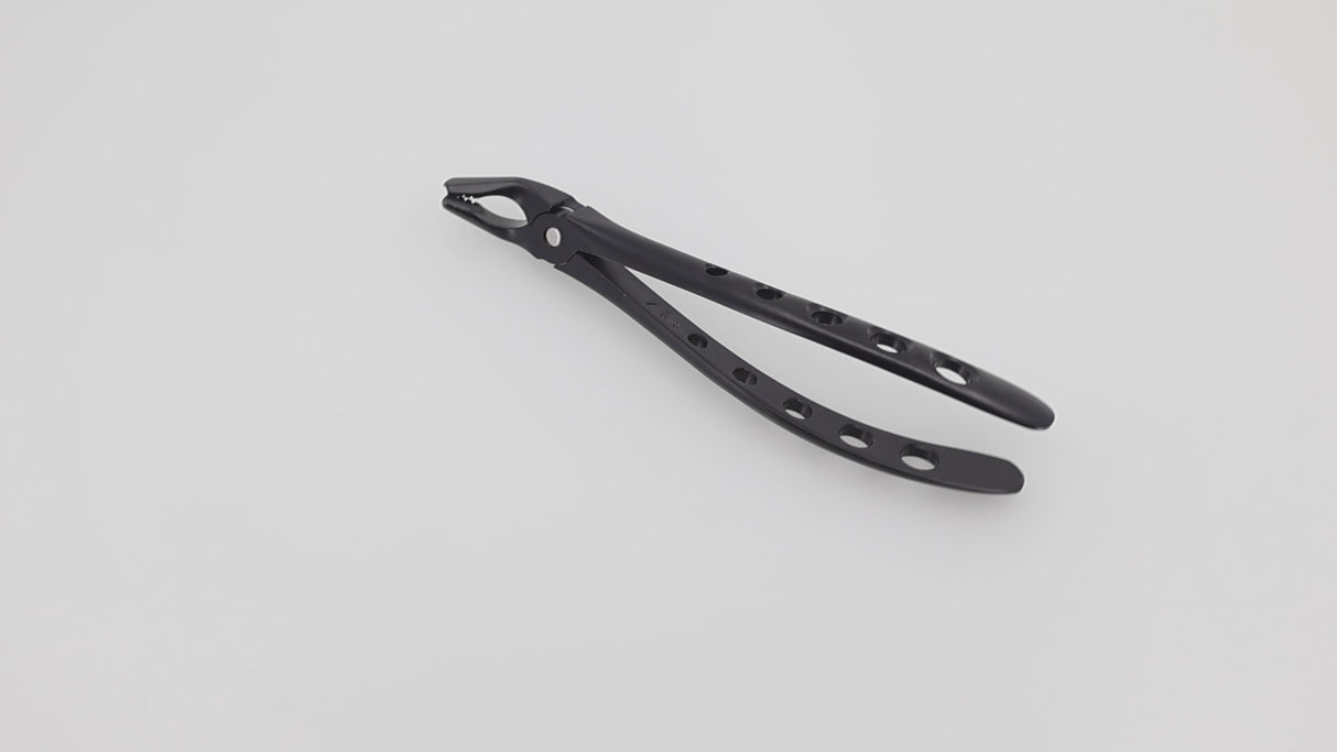 Extraction Forceps, English Pattern, #34N Modified - Roba-Edition By Dr. Manfred Beck, Upper Incisors and Canines Special Beaks, Far Reaching, Xcision-Line®, Onyx Coating | Helmut Zepf No. 12.234.07ZTI