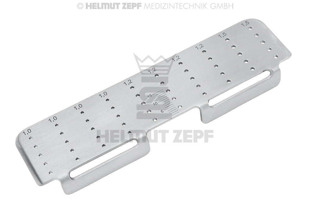 Rack for CMF Screws Ø 1.0 x 4 / Ø 1.2 x 4 / Ø 1.5 x 2 - Stainless Steel | Helmut Zepf No. 85.540.60
