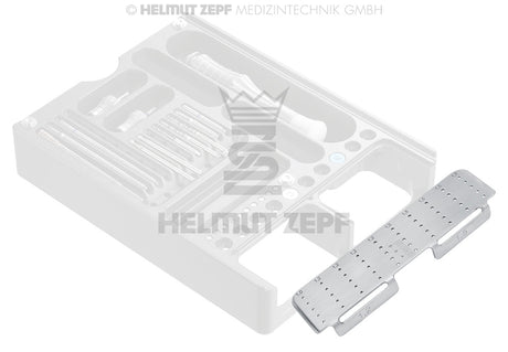 Rack for CMF Screws Ø 1.2 x 5 / Ø 1.5 x 5 - Stainless Steel, additional view | Helmut Zepf No. 85.540.65