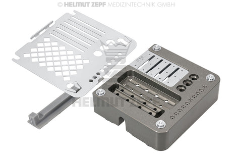 Screw & Pin Box for 3 x 5 Ø 1.0 mm Screws, 10 Pins and Instruments | Helmut Zepf No. 47.503.50