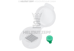 Stainless Steel Micro Screw Ø 1.0 x 10 mm, Phillips drive, green ID - Pack of 5 | Helmut Zepf No. 47.573.10S