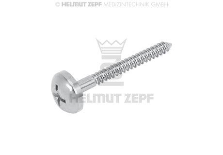 Stainless Steel Micro Screw Ø 1.2 x 12 mm, Umbrella Head Ø 4 mm, Crossfit drive - Pack of 1 | Helmut Zepf No. 47.572.52
