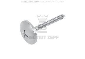 Stainless Steel Micro Screw Ø 1.2 x 12 mm, Umbrella Head Ø 6 mm, Crossfit drive - Pack of 1 | Helmut Zepf No. 47.572.55