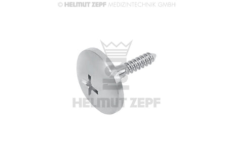 Stainless Steel Micro Screw Ø 1.2 x 8 mm, Umbrella Head Ø 6 mm, Crossfit drive - Pack of 1 | Helmut Zepf No. 47.572.53