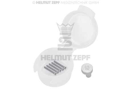 Titanium Micro Screw Ø 1.2 x 10 mm, Phillips drive, Grey Anodized - Pack of 5 | Helmut Zepf No. 47.574.10