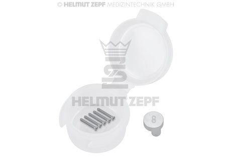 Titanium Micro Screw Ø 1.2 x 8 mm, Phillips drive, Grey Anodized - Pack of 5 | Helmut Zepf No. 47.574.08