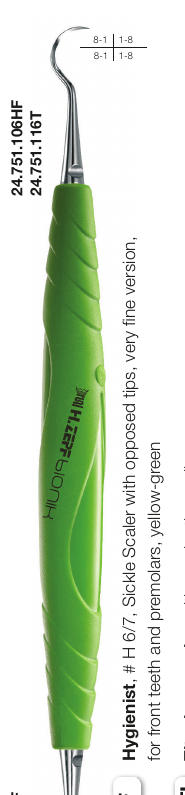 Titanium Scaler Insert, Hygienist H6, for Implants | Helmut Zepf 24.751.116T