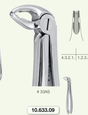 Helmut Zepf 10.633.09 Extraction Forceps English Pattern #33AS Upper Roots and Premolars