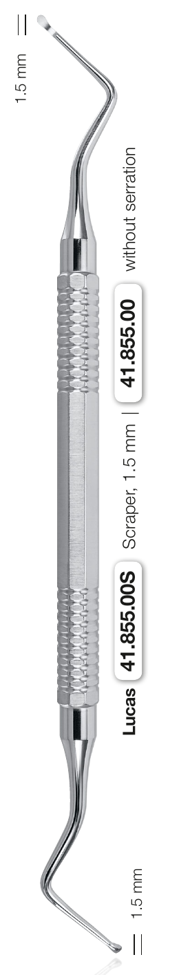 Helmut Zepf 41.855.00 Lucas Curette 1.5 mm Double-Ended Non-Serrated