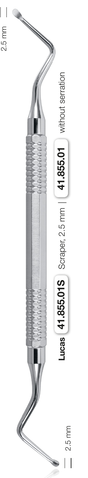Helmut Zepf 41.855.01S Lucas Curette 2.5 mm Double-Ended with Serration
