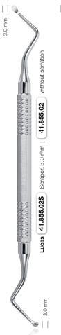 Helmut Zepf 41.855.02 Lucas Curette 3.0 mm Double-Ended Non-Serrated