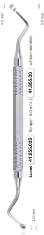 Helmut Zepf 41.855.03S Lucas Curette 4.0 mm Double-Ended with Serration