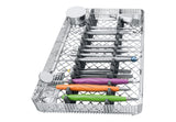 Geibel Basic Surgical Instrument Set washtray: ZEPF-bIONIK handles with mirrors and probe, elevators, periotome, Drop-Control blade holder and mixing cup
